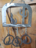 Wind Chime, Coyote and Saguaro
