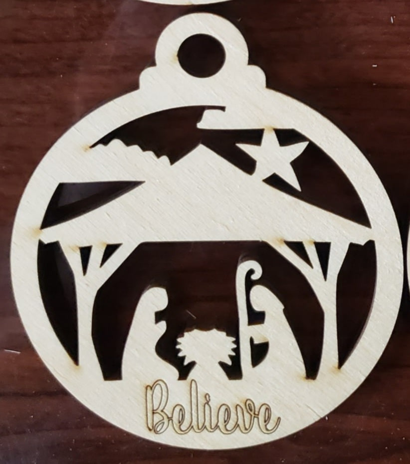 Ornament Nativity Believe